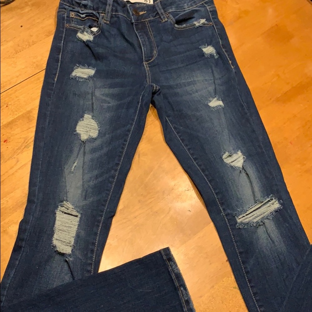Garage Distressed High Waisted Jeans